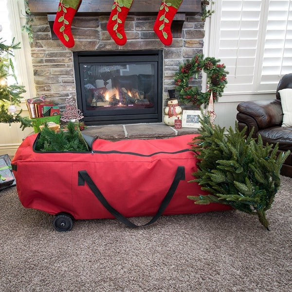 Treekeeper SB-10237 EZ Rolling Storage Duffel, XL, 6 to 9 ft Capacity, Polyester, Red
