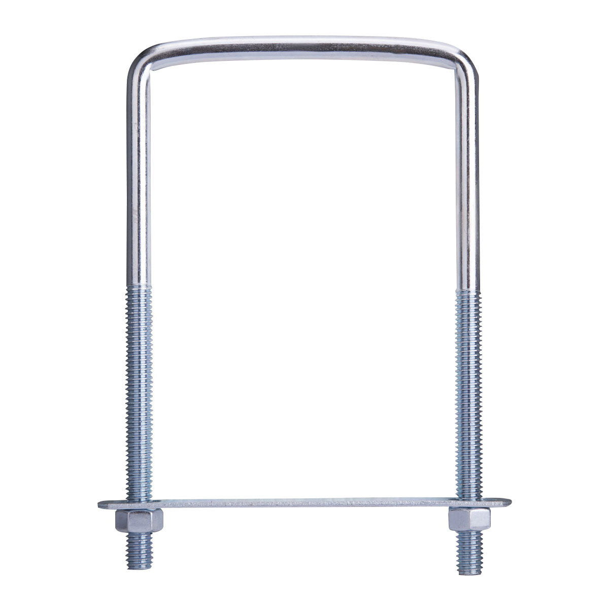 ProSource LR355 U-Bolt, 3/8 in Thread, 3-3/4 in L Thread, Steel, Zinc