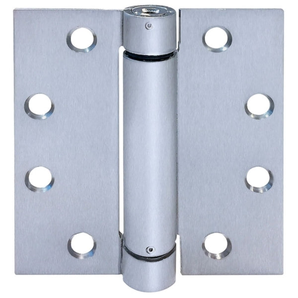 Tell Manufacturing HG100318 Spring Hinge, Stainless Steel, Satin, Fixed Pin, Wall Mounting