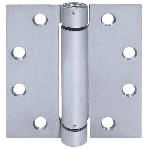 Tell Manufacturing HG100323 Spring Hinge, Stainless Steel, Satin, Fixed Pin, Wall Mounting