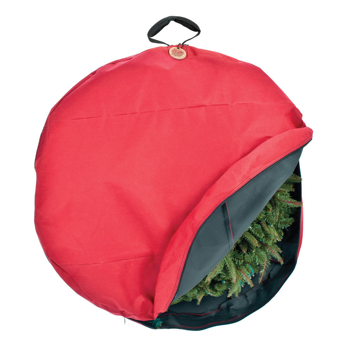 Treekeeper SB-10154 Wreath Storage Cover, 30 in, 30 in Capacity, Polyester, Red