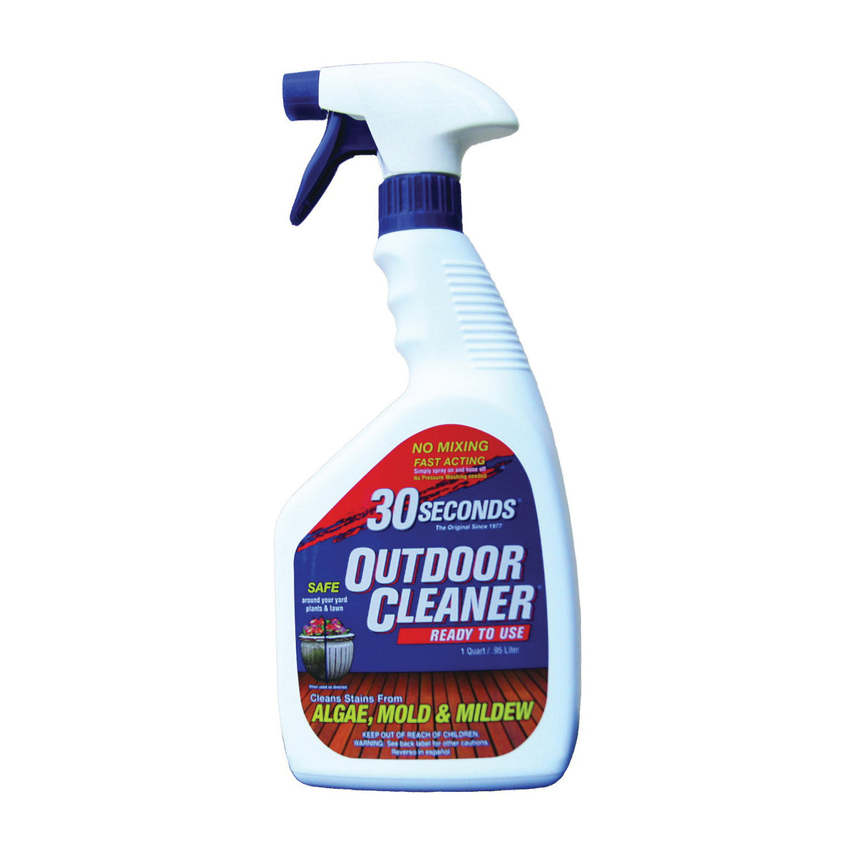 30 SECONDS 1Q30S6P Outdoor Cleaner, 1 qt Spray Bottle, Liquid, Light Yellow