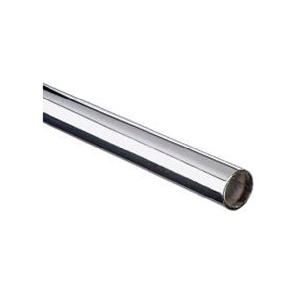 Knape &amp; Vogt KV 750 750 5 72 Round Closet Rod, 1-5/32 in ID x 1-5/16 in OD Dia, 72 in L, Steel, Chrome