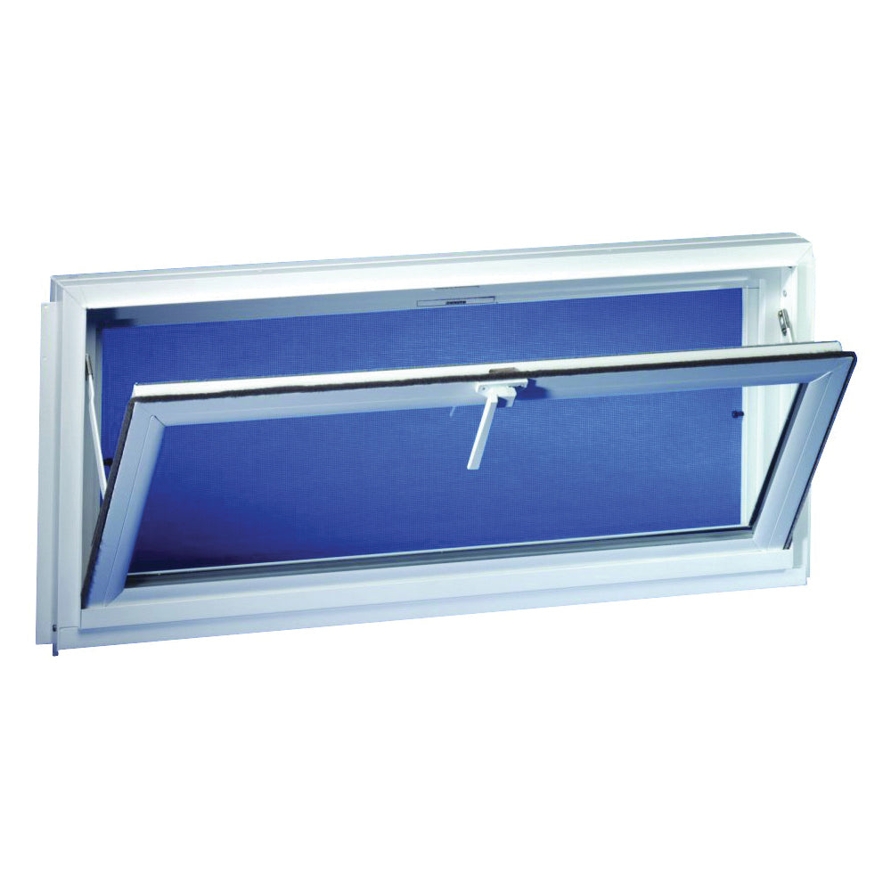 Duo-Corp Competitor 3222COMP Hopper Basement Window, Insulated Glass Glass/Screen, Vinyl Frame