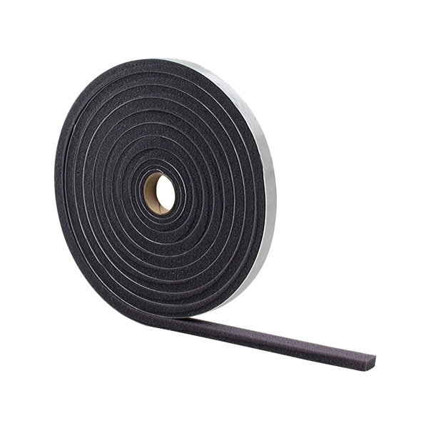 M-D 02055 Foam Tape, 3/8 in W, 17 ft L, 3/16 in Thick, Gray