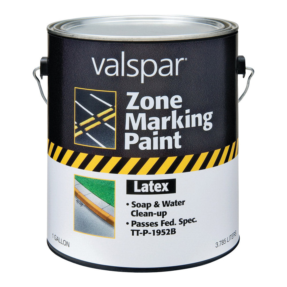 Valspar 024.0000136.007 Zone Marking Paint, Flat, Yellow, 1 gal, Pail