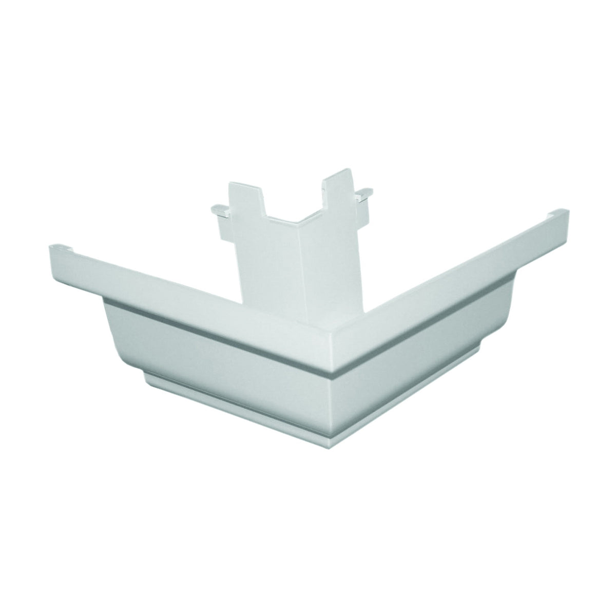 GENOVA AW103BK Gutter Corner, 5 in Gutter, Vinyl, White