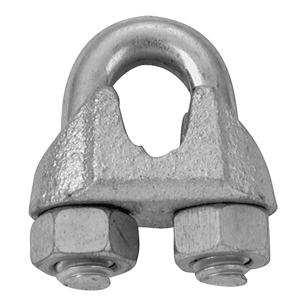 Campbell T7670409 Wire Rope Clip, Malleable Iron, Electro-Galvanized