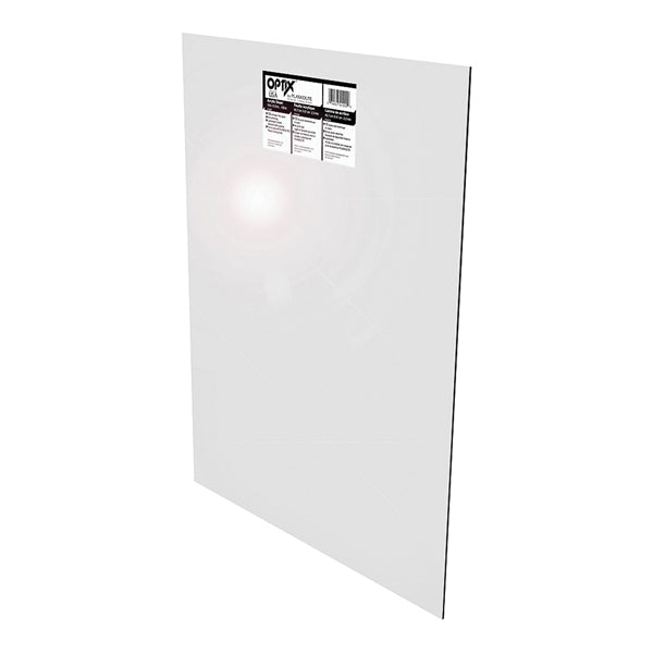OPTIX 1AG0961A Flat Sheet, 30 in L, 24 in W, 0.1 in Thick, Clear