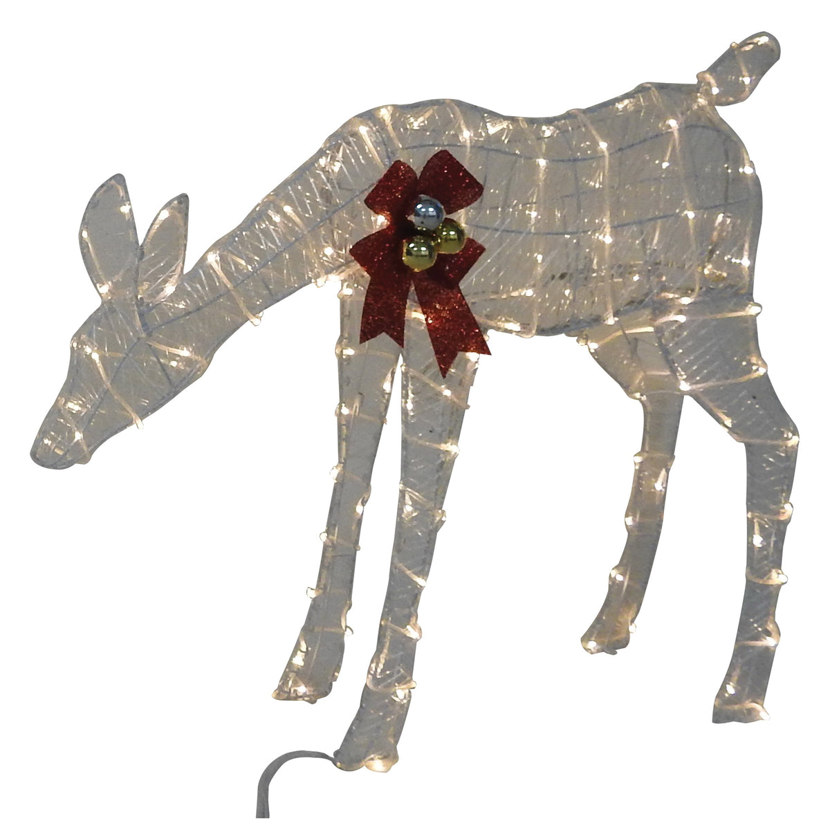 Santas Forest 62417 Pre-Lit Doe Wrap Decor, Resin, LED Bulb