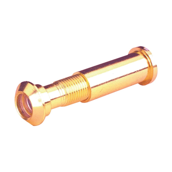 Defender Security U 9983 Door Viewer, 160 deg Viewing, 1-5/16 to 2-1/8 in Thick Door, Solid Brass, Brass