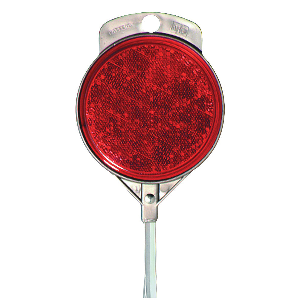HY-KO DM100R48 Driveway Marker, Aluminum Post, Red Reflector