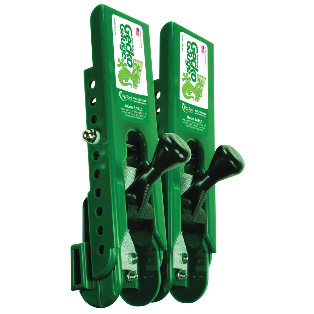 PACTOOL Gecko Gauge Series SA90338 Siding Gauge, 8-1/2 in L, 2 in W, Green