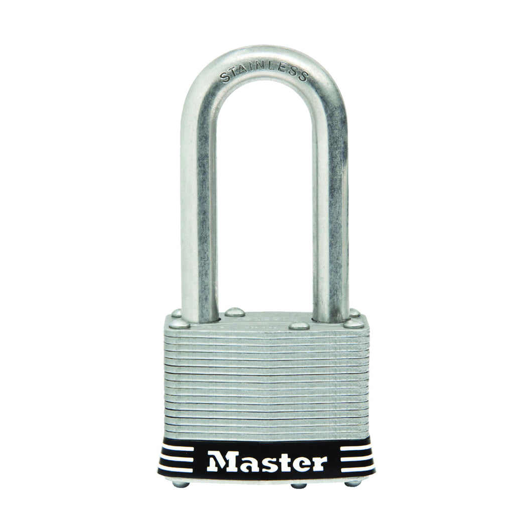 Master Lock 1SSKADLFHC Padlock, Keyed Alike Key, 5/16 in Dia Shackle, 1-1/2 in H Shackle, Stainless Steel Shackle