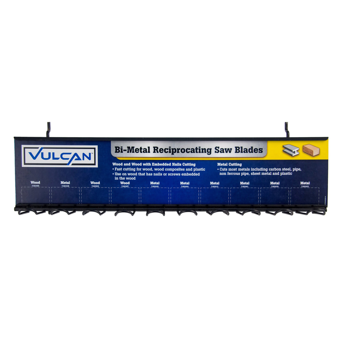 Vulcan 994950 Reciprocating Saw Blade Rack, 19-1/2 in W, 18 in L