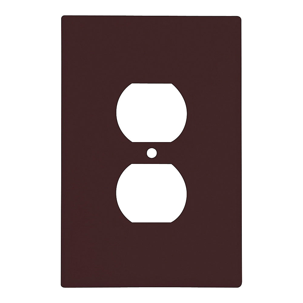 Eaton Wiring Devices 2142B-BOX Receptacle Wallplate, 5-1/4 in L, 3-1/2 in W, 1 -Gang, Thermoset, Brown, High-Gloss