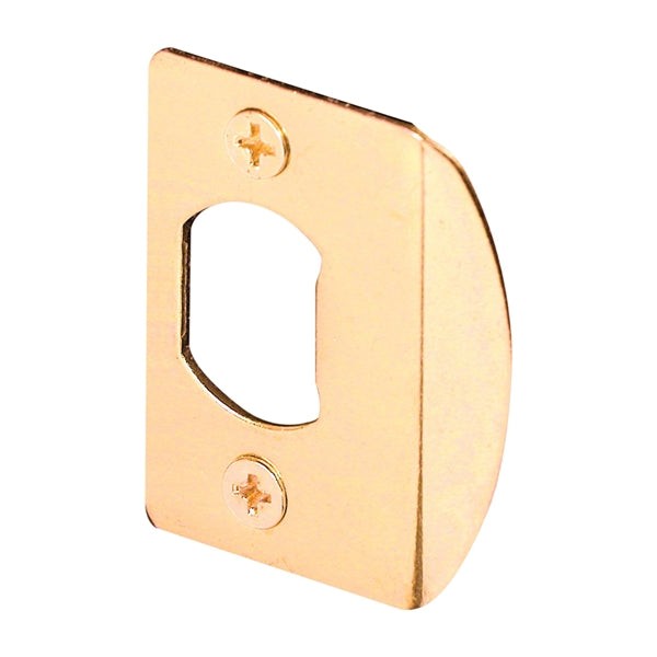 Defender Security E 2307 Door Strike, 2-1/4 in L, 1-7/16 in W, Steel, Brass