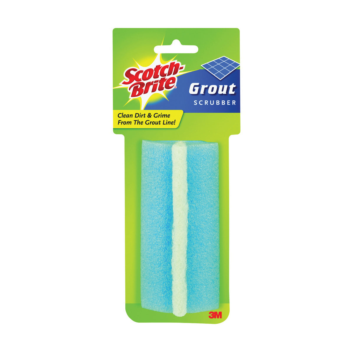 Scotch-Brite 544 Grout Scrubber, 9.2 in OAL, Blue/White Handle