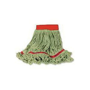 Rubbermaid Swinger Loop FGC25306 GR00 Wet Mop Head, 5 in Headband, Cotton/Synthetic, Green
