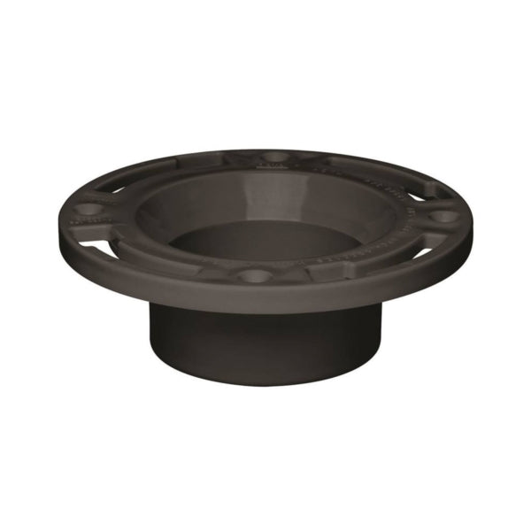 Oatey 43502 Closet Flange, 3, 4 in Connection, ABS, Black, For: 3 in, 4 in Pipes