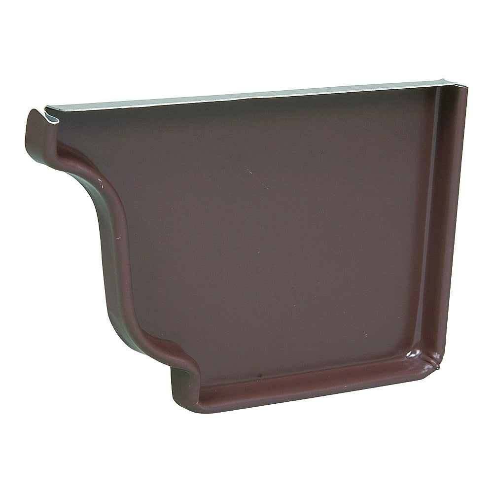 Amerimax 2520619 Gutter End Cap, 5 in L, Rubber, Brown, For: 5 in K-Style Gutter System