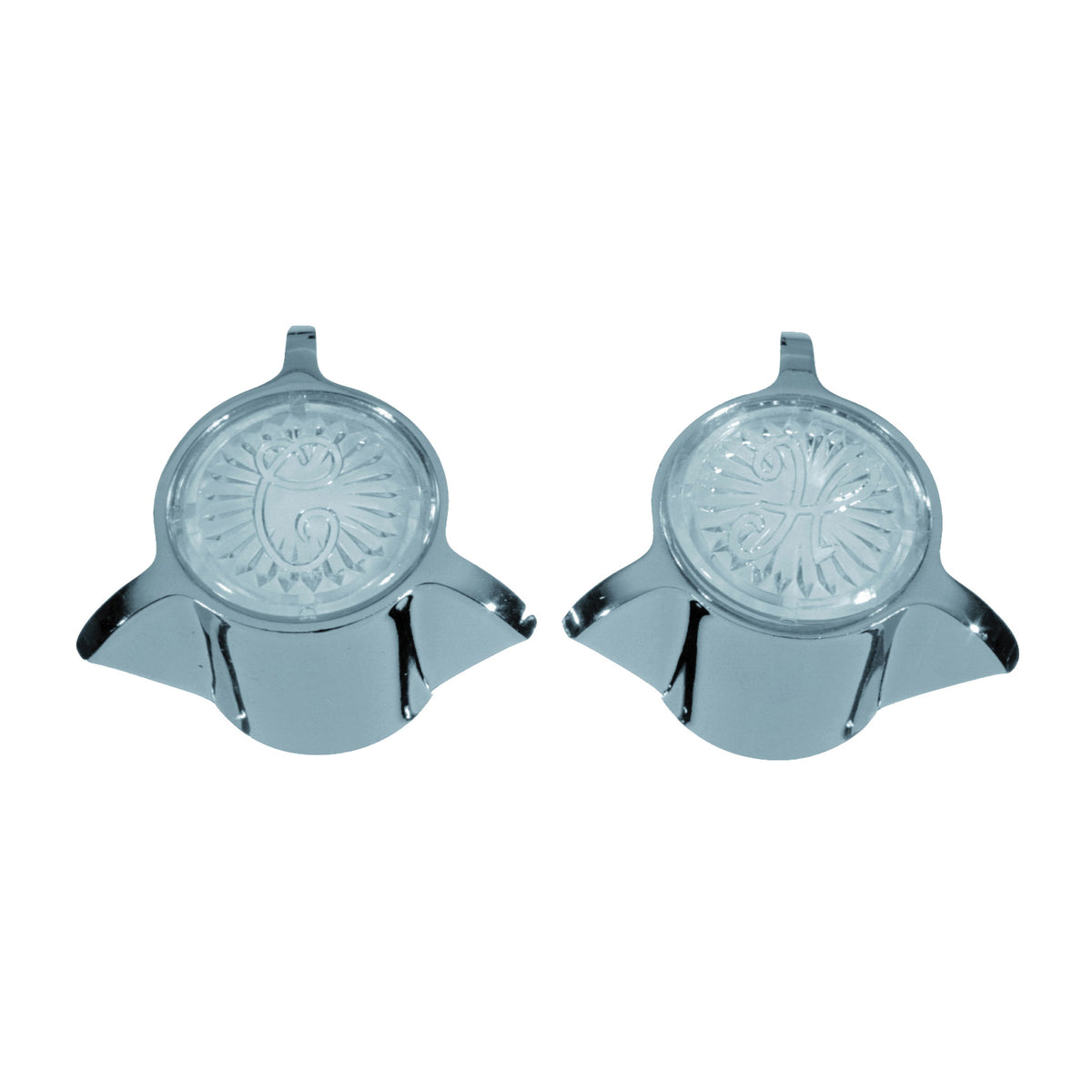 Danco 80407 Faucet Handle, Zinc, Chrome Plated, For: Sayco Two Handle Kitchen, Lavatory Faucets