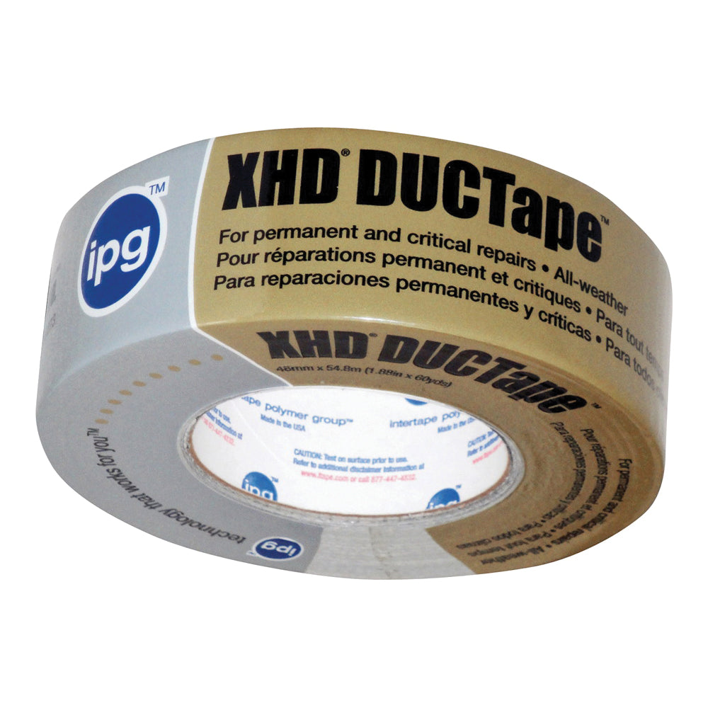 IPG 9600 Duct Tape, 60 yd L, 1.88 in W, Cloth Backing, Silver