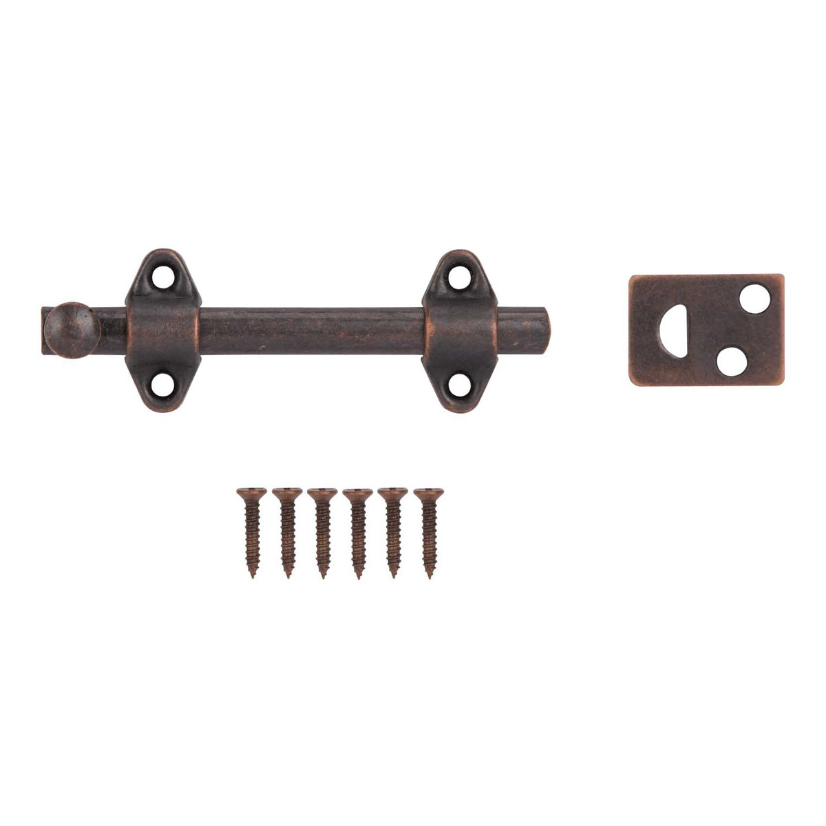 ProSource 23260VB-PS Surface Bolt, 0.7 in Bolt Head, 4 in L Bolt, Venetian Bronze