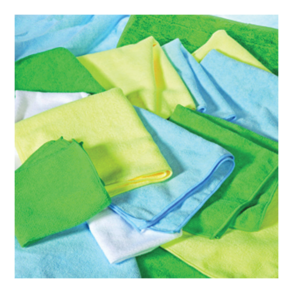 ALL RAGS MFMP12BL Wiping Cloth, 12 in L, 12 in W, Microfiber Cloth