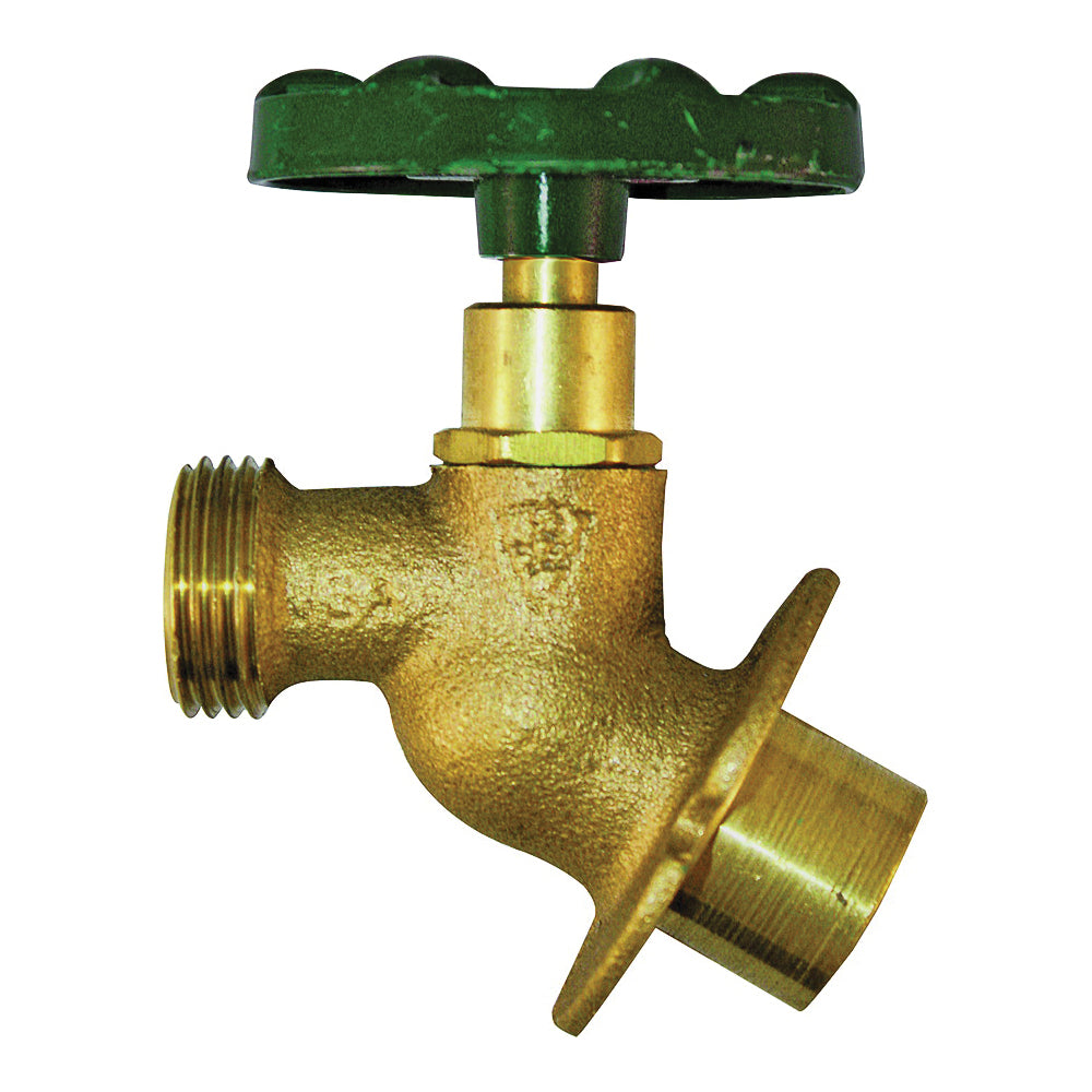 arrowhead 255SWLF Sillcock Valve, 1/2 x 3/4 in Connection, Sweat x Male Hose, 8 to 9 gpm, 125 psi Pressure, Bronze Body