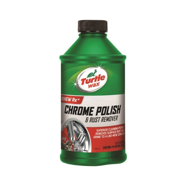 Turtle Wax T-280R Chrome Polish, 12 oz, Liquid, Typical Solvent