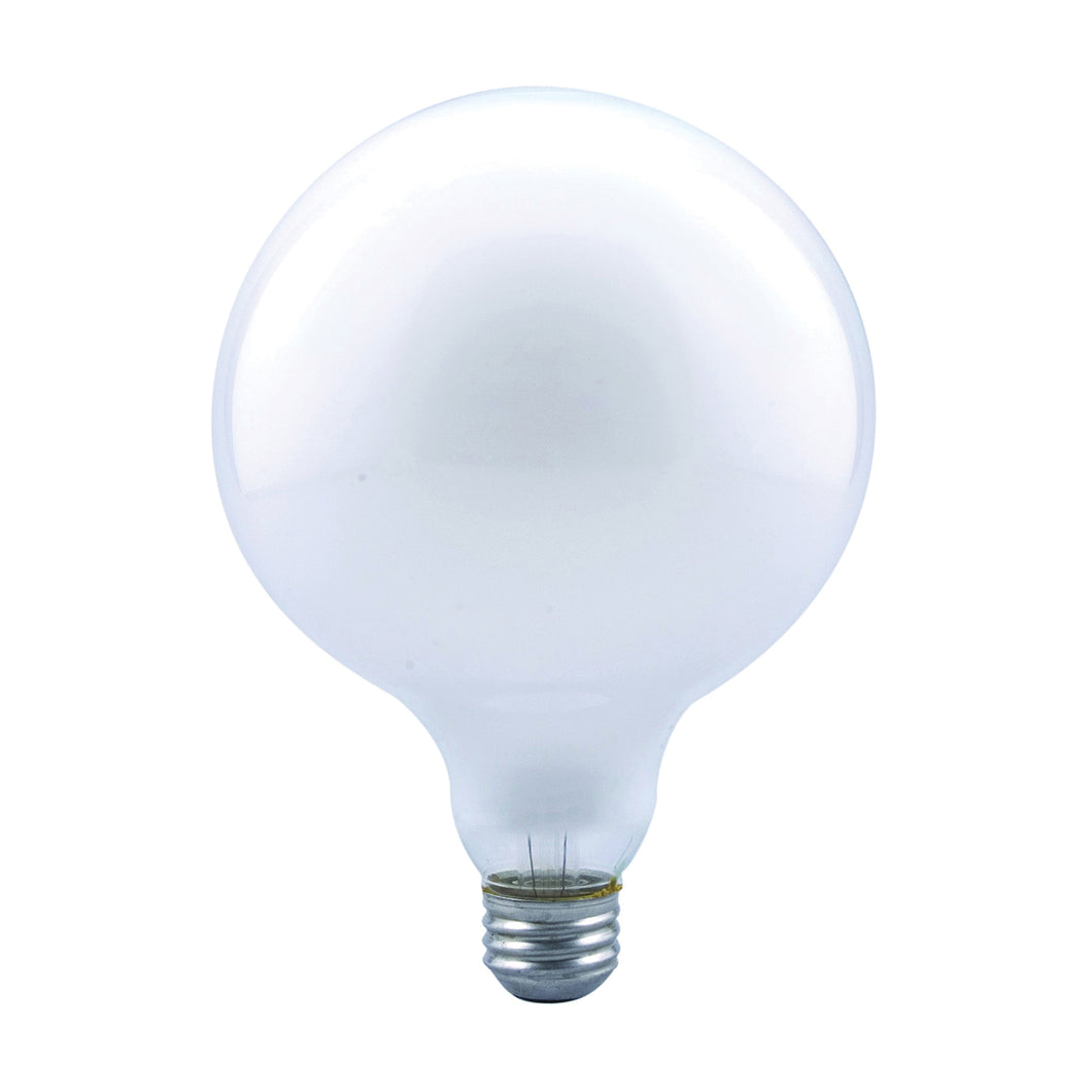 Sylvania 15792 Incandescent Lamp, 60 W, G40 Lamp, Medium Lamp Base, 490 Lumens, 5000 K Color Temp, 2500 hr Average Life