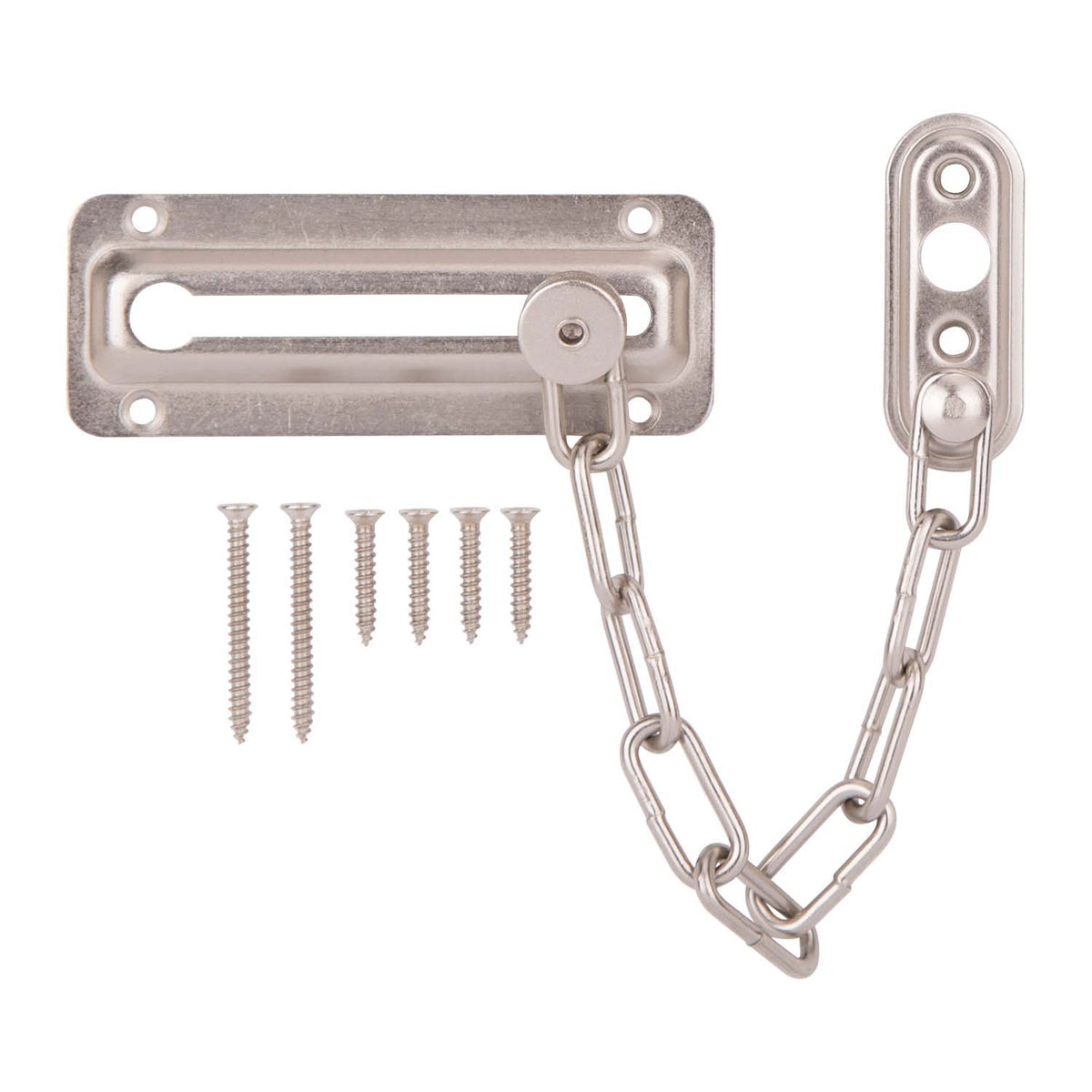 ProSource 807277-SC-PS Chain Door Guard, 3-3/8 in L, 2 in W, Steel, Satin Chrome