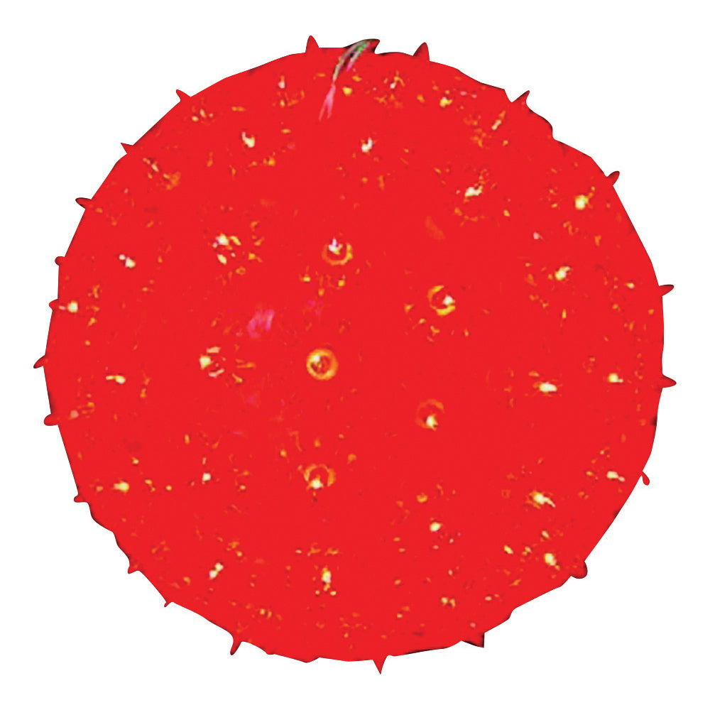 Santas Forest 60965 Pre-Lit Christmas Specialty Decoration, 7 in H, Holiday Ball, Mini Bulb, Red