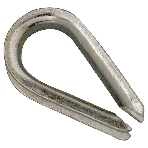 Campbell T7670619 Wire Rope Thimble, 3/16 in Dia Cable, Malleable Iron, Electro-Galvanized