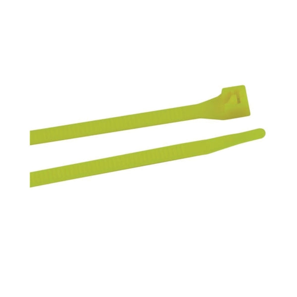 GB 45-308FG Cable Tie, Double-Lock Locking, 6/6 Nylon, Fluorescent Green