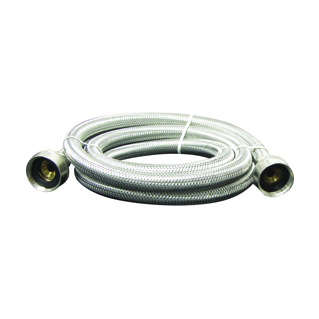 Plumb Pak PP22816 Washing Machine Discharge Hose, 3/4 in ID, 6 ft L, FGH x FGH, Stainless Steel