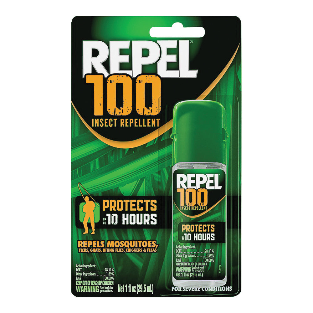 REPEL 7384159 Insect Repellent, 1 fl-oz Bottle, Liquid, Light Yellow, Deet