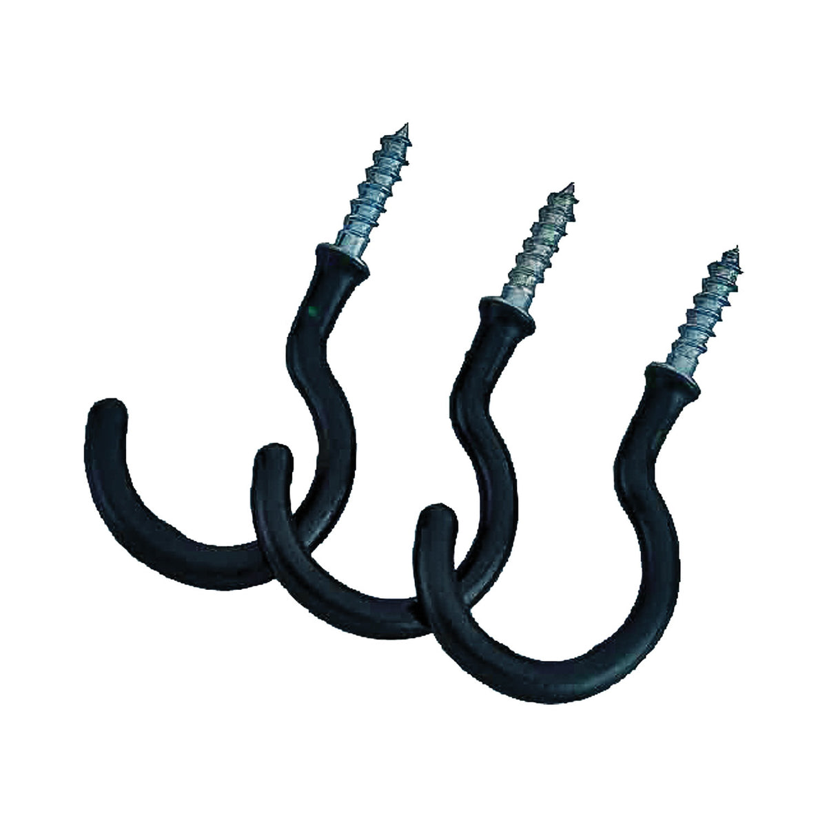 Landscapers Select GB0253L Storage Hook, 1.42 in L, 2-1/2 in H, Steel, Black, Zinc Plated, Wall Mount Mounting