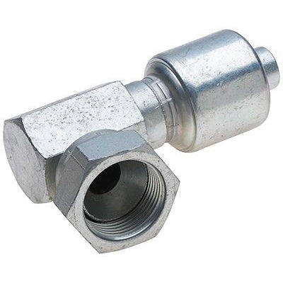 GATES MegaCrimp G25510-0606 Hose Coupling, 9/16-18, Male, Steel, Zinc