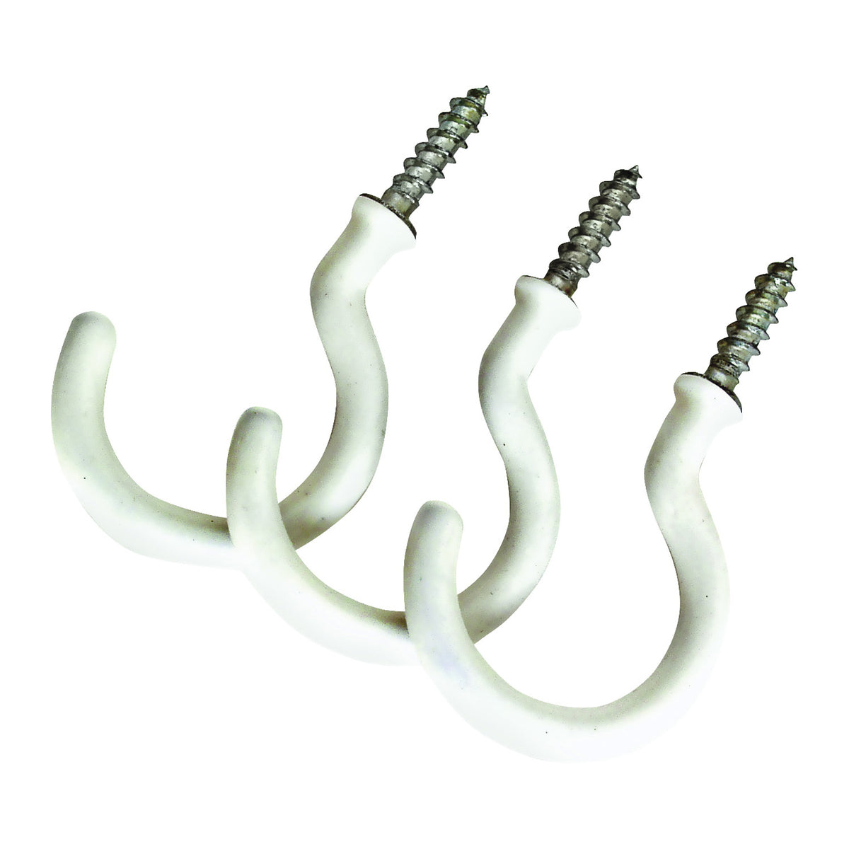 Landscapers Select GB0263L Storage Hook, 1-27/64 L, 2-3/4 in H, Steel, White, Wall Mount Mounting