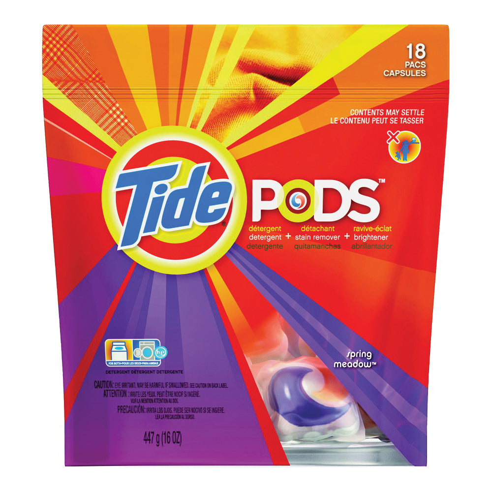 Tide 93120 Laundry Detergent, 16 CT, Liquid, Spring Meadow