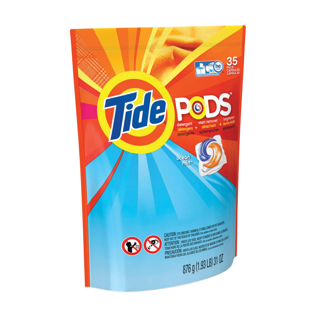 Tide 93126 Laundry Detergent, 35 CT, Liquid, Ocean Mist