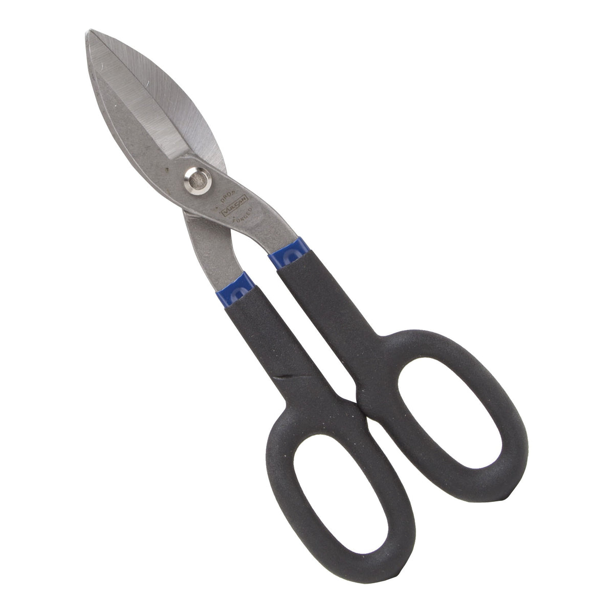 Vulcan TS-01410 Snip, 10 in OAL, 2-3/4 in L Cut, Straight Cut, Carbon Steel Blade, Non-Slip Grip Handle
