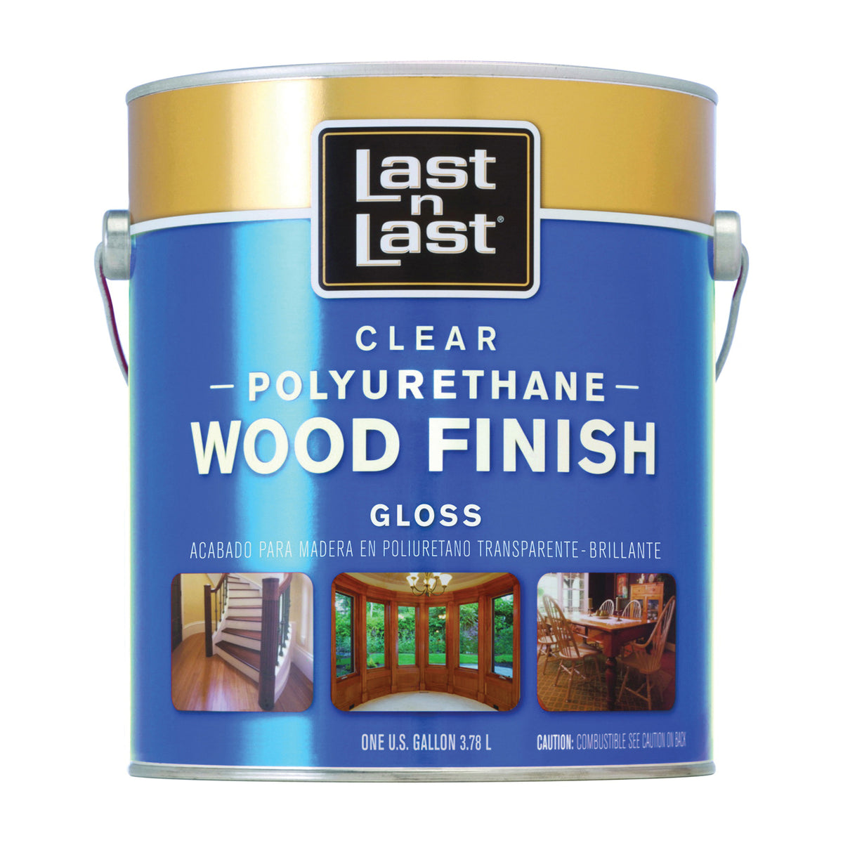 Last n Last 53501 Polyurethane Wood Finish, Gloss, Liquid, Clear, 1 gal, Can