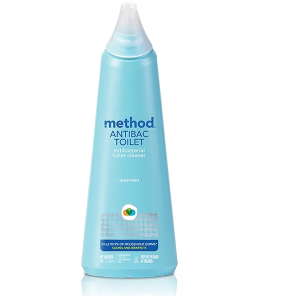 method 1221 Toilet Bowl Cleaner, 24 oz, Liquid, Pleasant, Light Blue