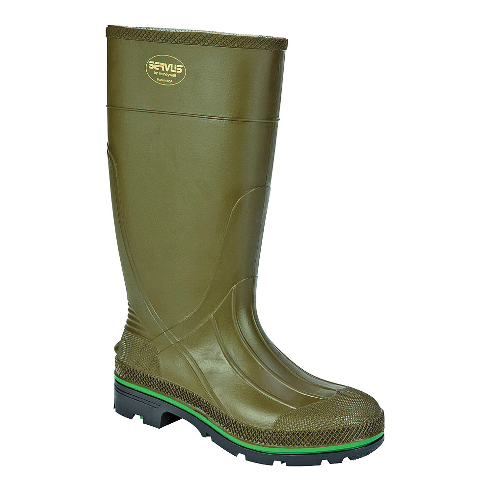 Servus Northener Series 75120-11 Non-Insulated Work Boots, 11, Brown/Green/Olive, PVC Upper, Insulated: No