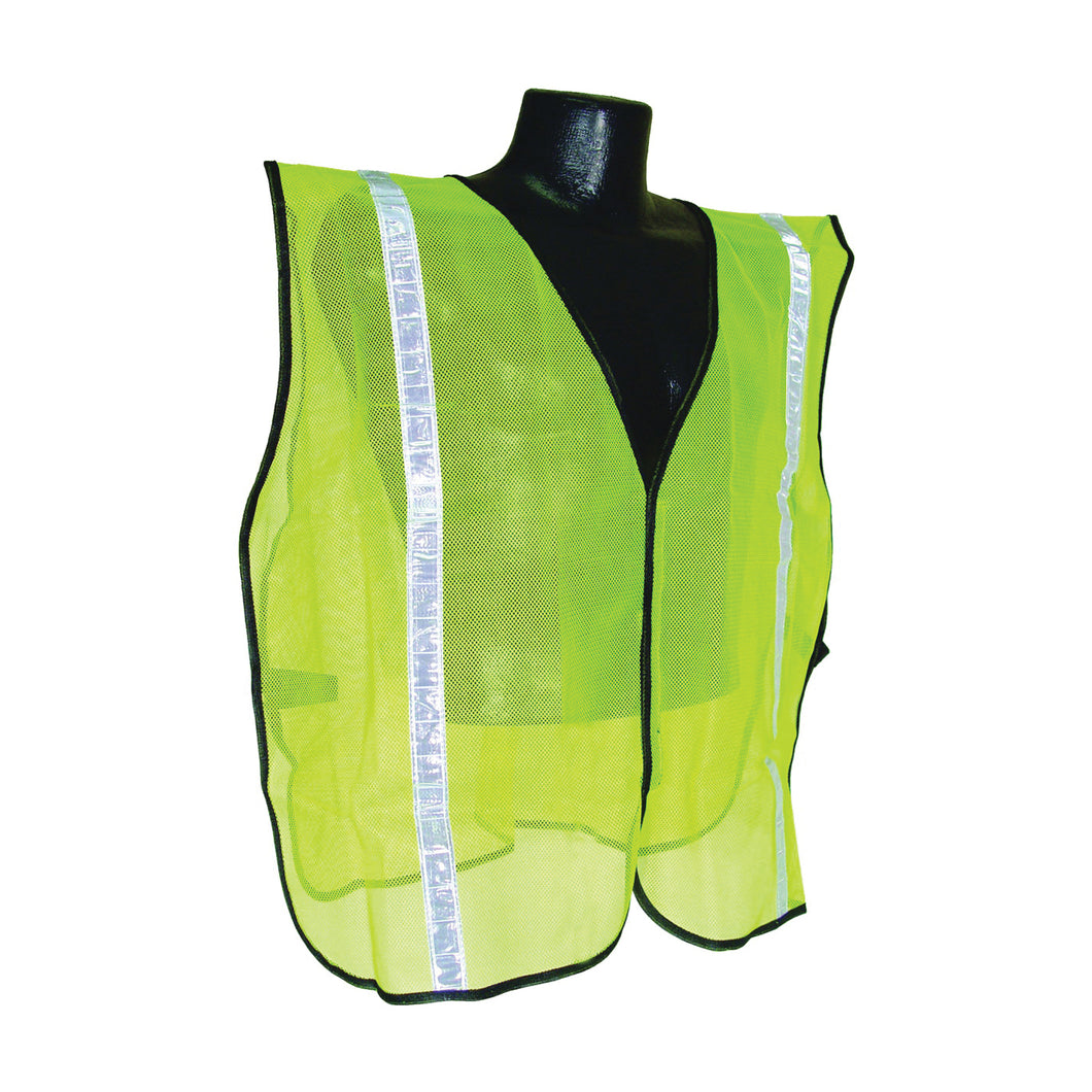 RADWEAR SVG1 Non-Rated Safety Vest, S/XL, Polyester, Green/Silver, Hook-and-Loop Closure