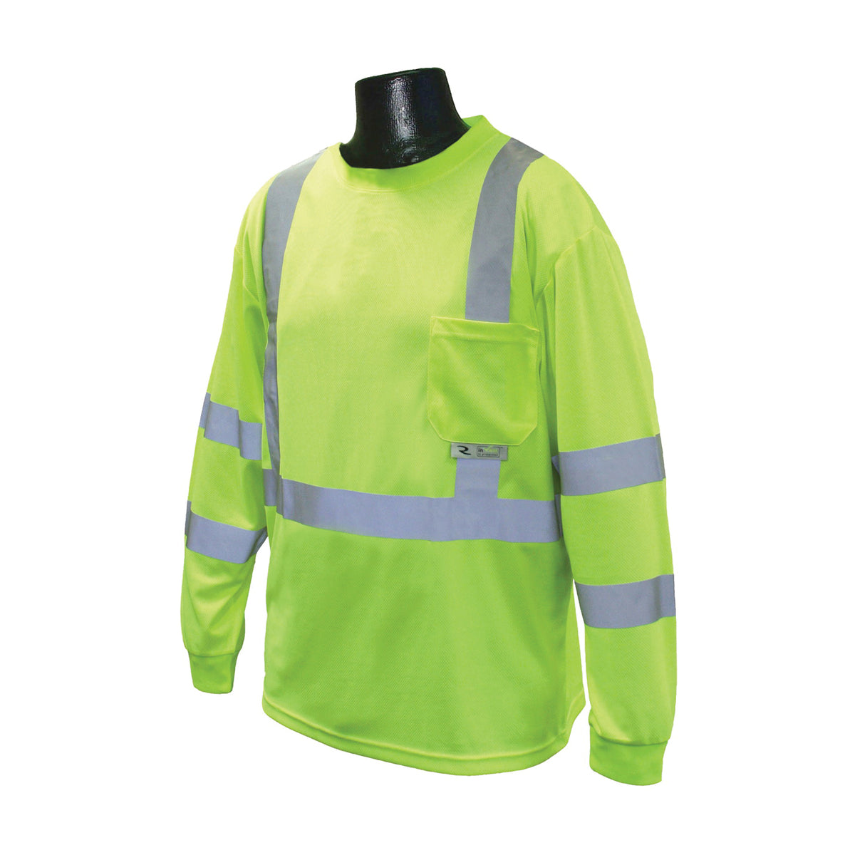 RADWEAR ST21-3PGS-XL Safety T-Shirt, XL, Polyester, Green, Long Sleeve, Pullover Closure
