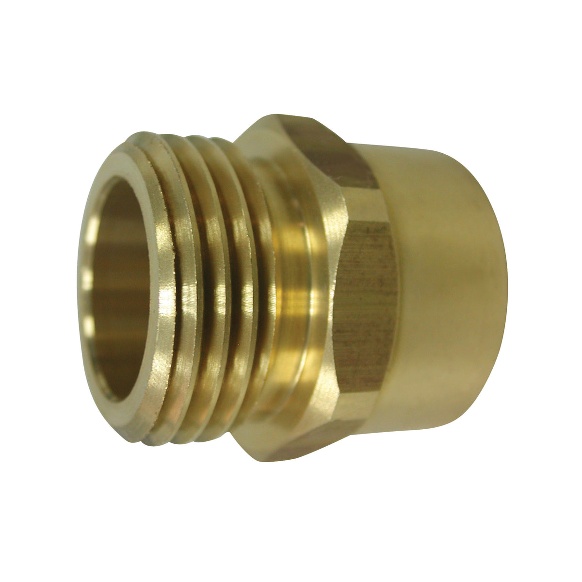 Landscapers Select PMB-468-3L Hose to Pipe Connector, 3/4 x 3/4, MHT x FIP, Brass, Brass, For: Garden Hose